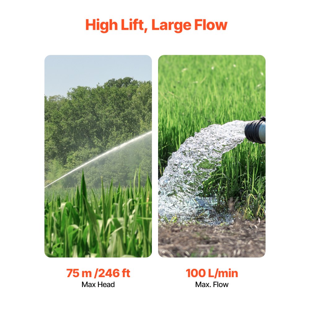 Süvavee Sukelpump (1100 W, 100 L/min, 75 m Tõstekõrgus, 20 m Juhe) – toote pilt 1