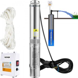 süvaveepump 370W 110 L/min – Süvaveepump (370W, 110 L/min, 44 m Tõstekõrgus, 20 m Juhe, Välise Juhtkarbiga)