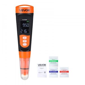 veekindel pH-meeter akvaarium – Veekindel pH-Meeter (0-14 pH, IP68, VA Ekraan)