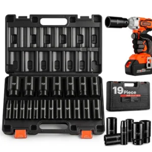 löökpadrunite komplekt Cr-V teras – 1,3 cm Löökpadrunite Komplekt (19 Osa, 1 cm-1,3 cm, Cr-V Teras)