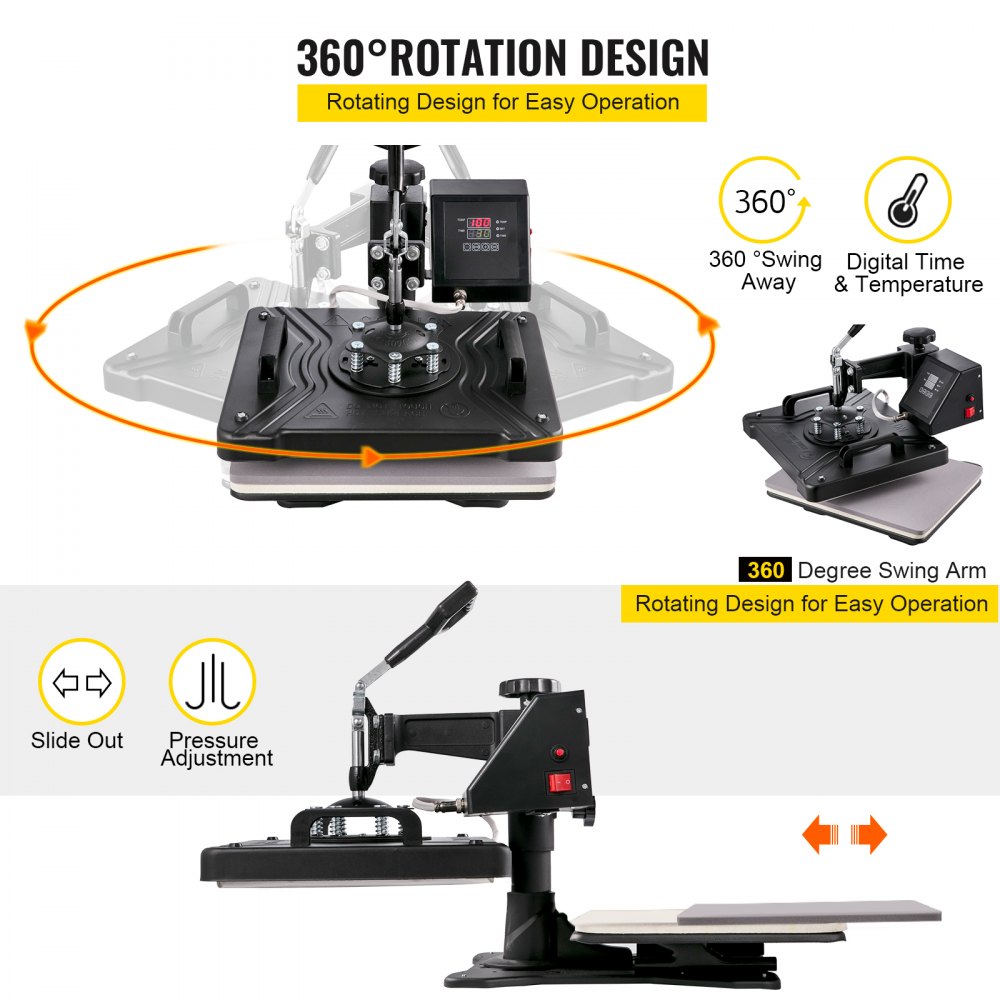 5-Ühes Digitaalne Kuumpress Ja Vinüülilõikur (870 Mm, 1200 W, 29 X 38 Cm) – toote pilt 3