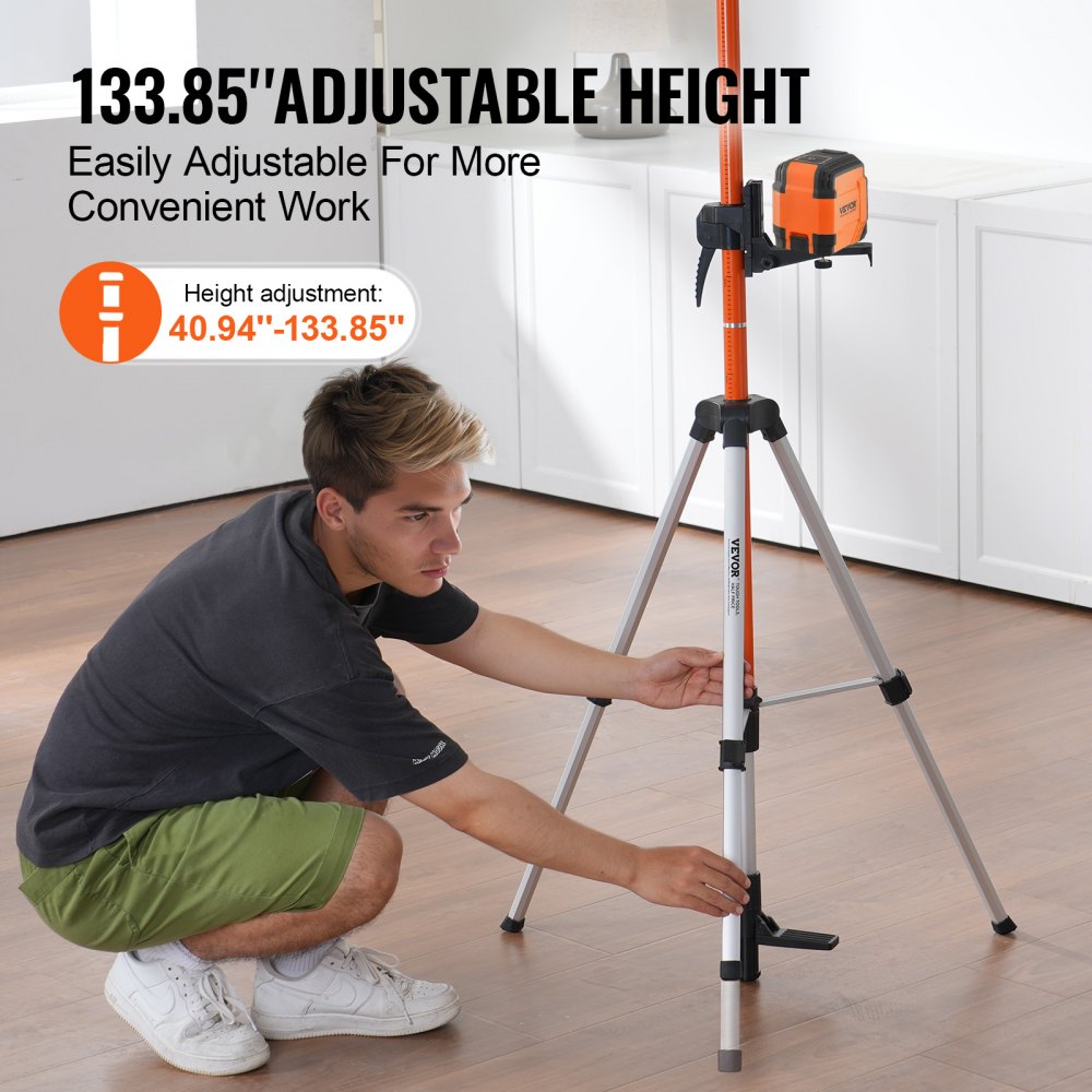 Alumiiniumist laseritugi (104–340 cm, 5,44 kg kandevõime) – toote pilt 2