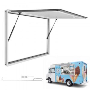 alumiiniumist teenindusaken toiduautole – Alumiiniumist Teenindusaken (122x91,5 cm, 85° Avamisnurk, Vihmakindel)
