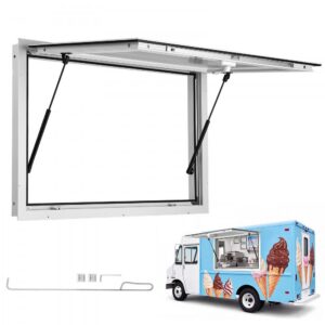 alumiiniumist teenindusaken toiduveokitele – Alumiiniumist Teenindusaken (915x610 Mm, 85° Avamisnurk, Vihmakindel)