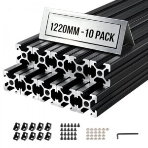 alumiiniumprofiilide komplekt DIY projektidele – Alumiiniumprofiilide Komplekt (10 Tk, 1220 Mm, T-pesa)