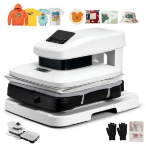 automaatne kuumpress 38x38 cm – Automaatne Kuumpress Masin 38 × 38 cm T-Särkide Pressimise Masin Valge