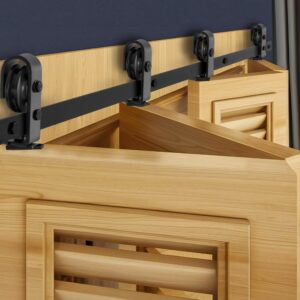 bifold lükandukse riistvara komplekt – Bifold lükandukse riistvara komplekt (76 cm, 150 kg kandevõime, must pulbervärv)