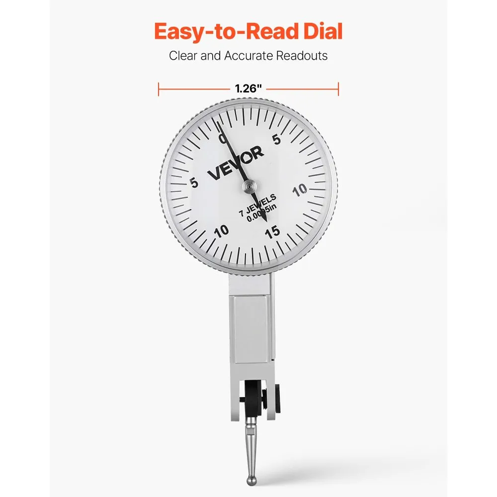 Dial Indikaator Magnetalusega (0,01 Mm Täpsus, 0-0,76 Mm Ulatus) – toote pilt 4