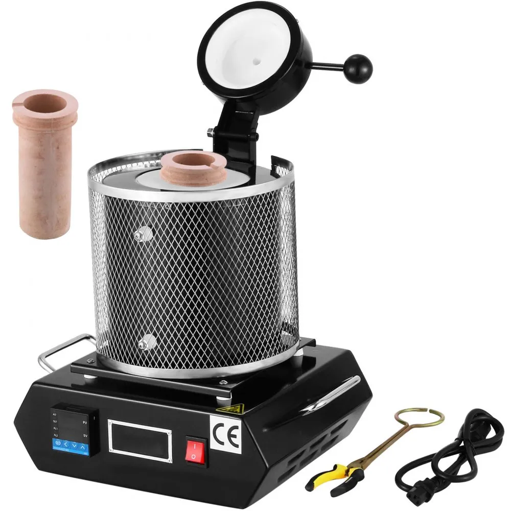 digitaalne elektriline sulatusahi 1350 W – Digitaalne Elektriline Sulatusahi (1350 W, 1150 °C, 1 kg Keraamiline Tiigel)
