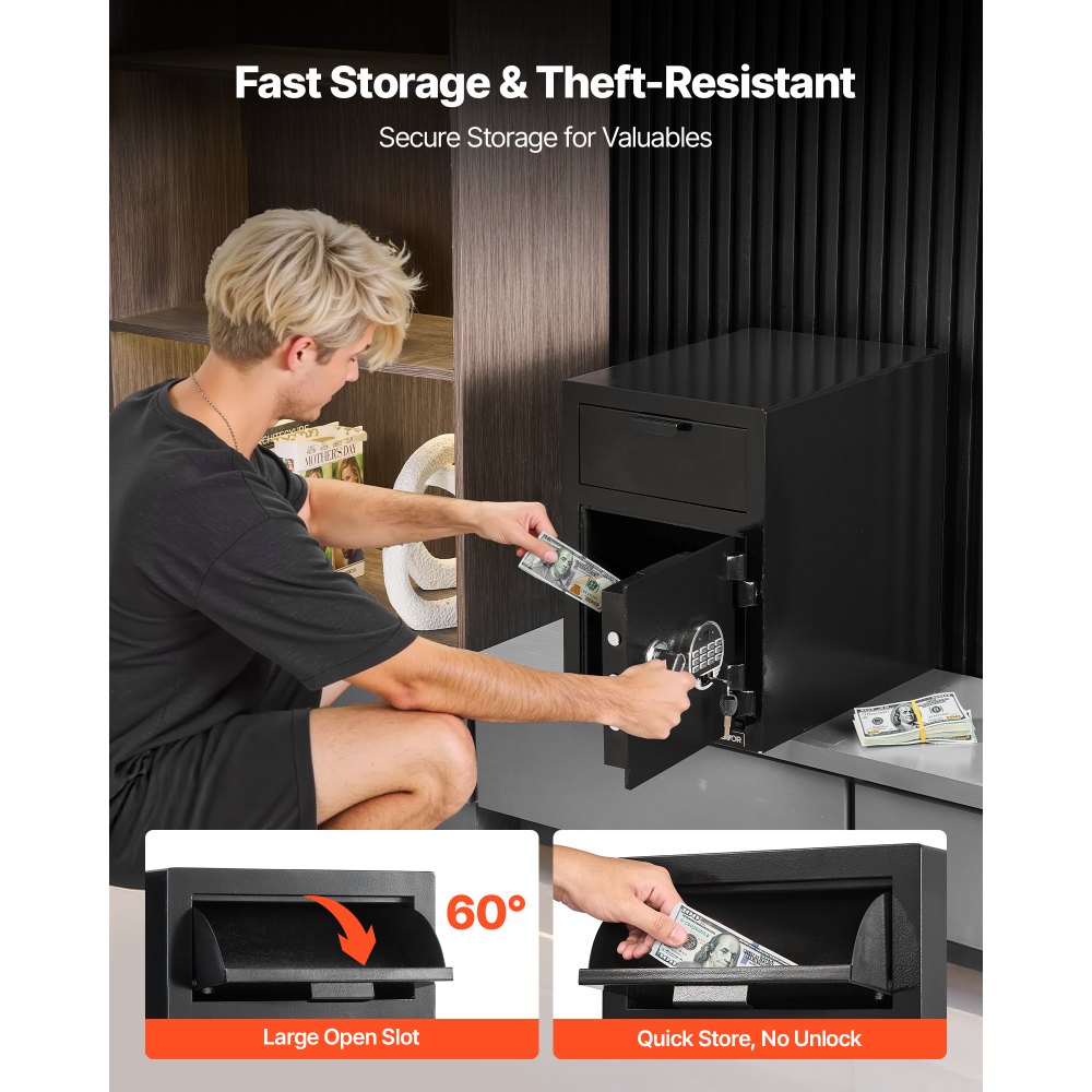 Digitaalne Seif Esiosaga (34 Liitrit, 2 Tasandit, Must) – toote pilt 1
