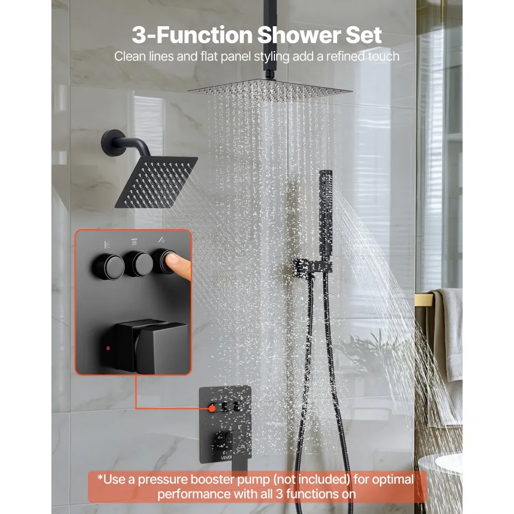 Dušikomplekt (254 mm laest, 152 mm seinast, must) – toote pilt 1