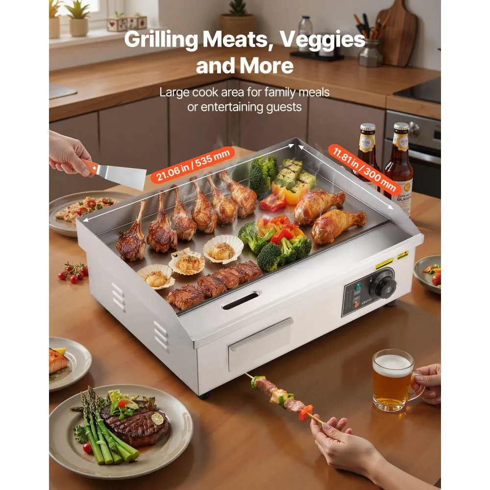 Elektriline grillplaat (3200 W, 535×300 mm, 50–300°C) – toote pilt 1