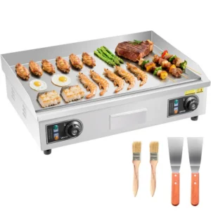 elektriline grillplaat 4000 W – Elektriline Grillplaat 4000W, 65,5×40cm, 50-300°C, Roostevaba Teras
