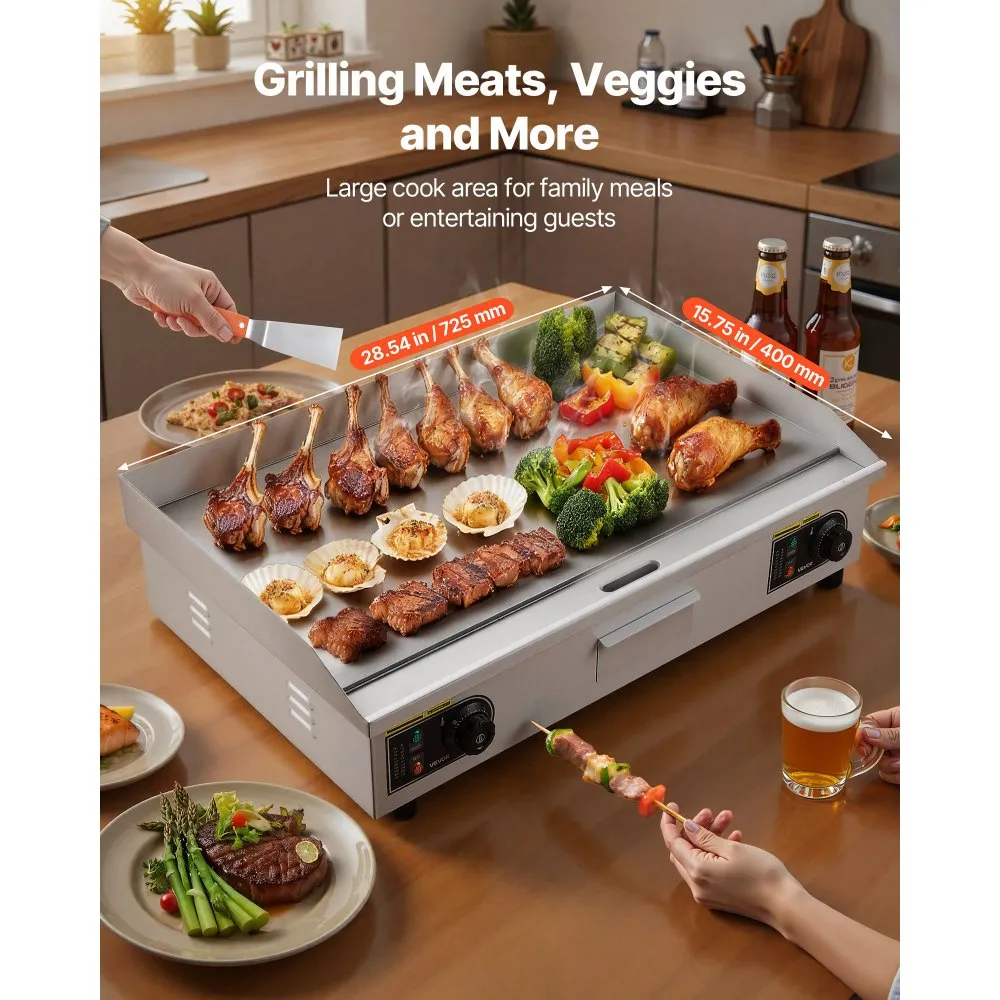 Elektriline grillplaat (4400 W, 72,5×40 cm, roostevaba teras) – toote pilt 1