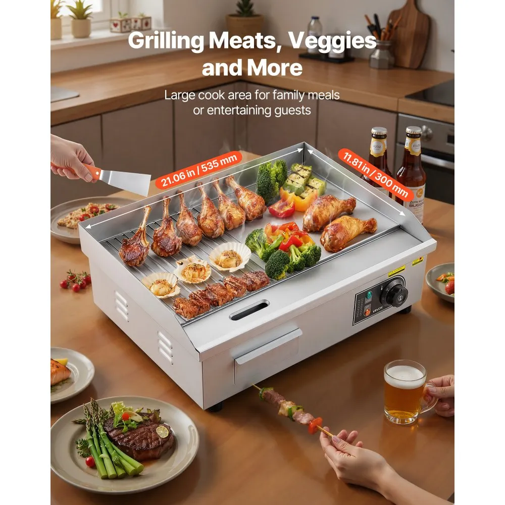 Elektriline grillplaat (535 x 300 mm, 3200 W, 50–300°C) – toote pilt 1