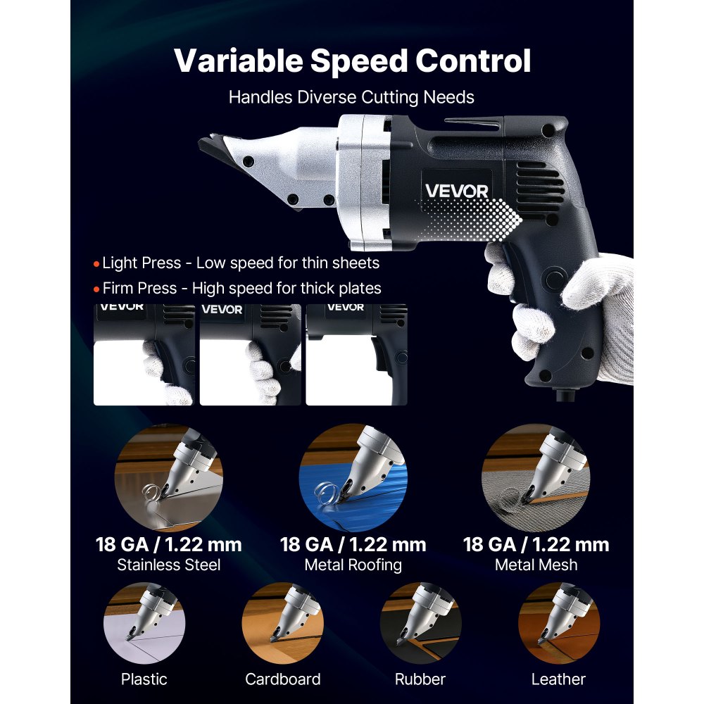 Elektriline Metallilõikur (480 W, 360° Pöörlev Pea, 1,22 mm Teras) – toote pilt 2