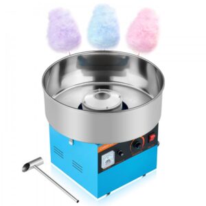 elektriline suhkruvatimasin 1000 W – Elektriline Suhkruvatimasin, 1000W, 38cm Roostevabast Terasest Kausiga, Sinine