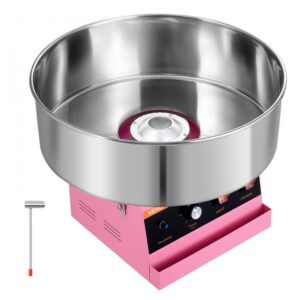 elektriline suhkruvatimasin 1000 W – Elektriline Suhkruvatimasin 1000W 52cm Roostevaba Teras Kausiga Roosa