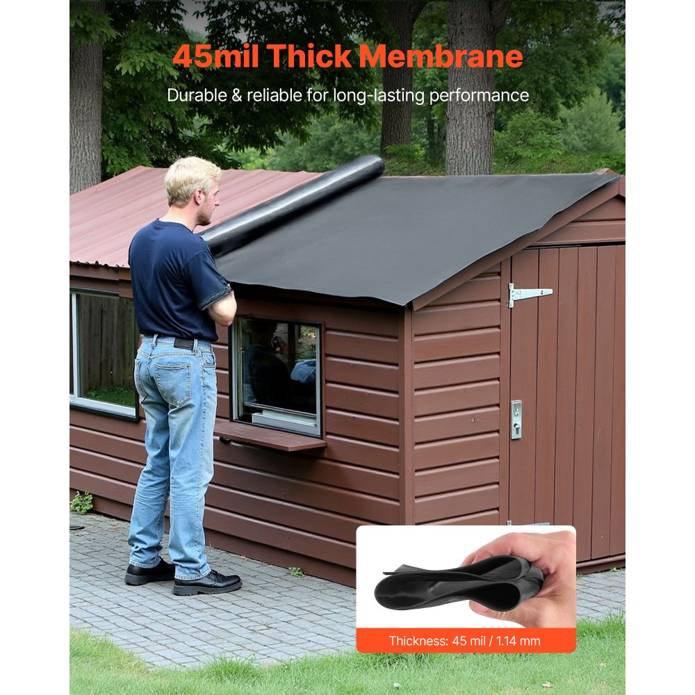 EPDM Kummist Katusekate (4,57×9,14 m, 1,14 mm, Veekindel) – toote pilt 1