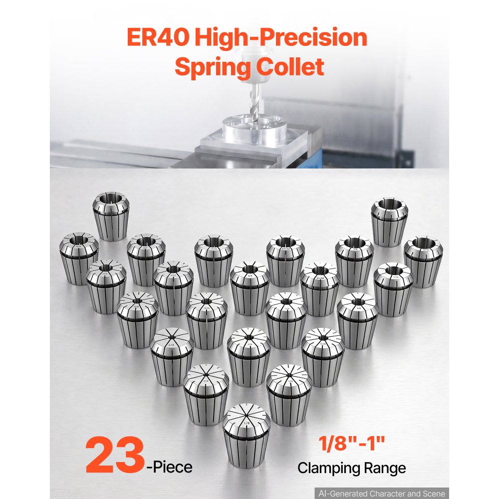 ER40 Padrunikomplekt (0,3 cm-2,54 cm, 23 Osa, Legeerteras) – toote pilt 1