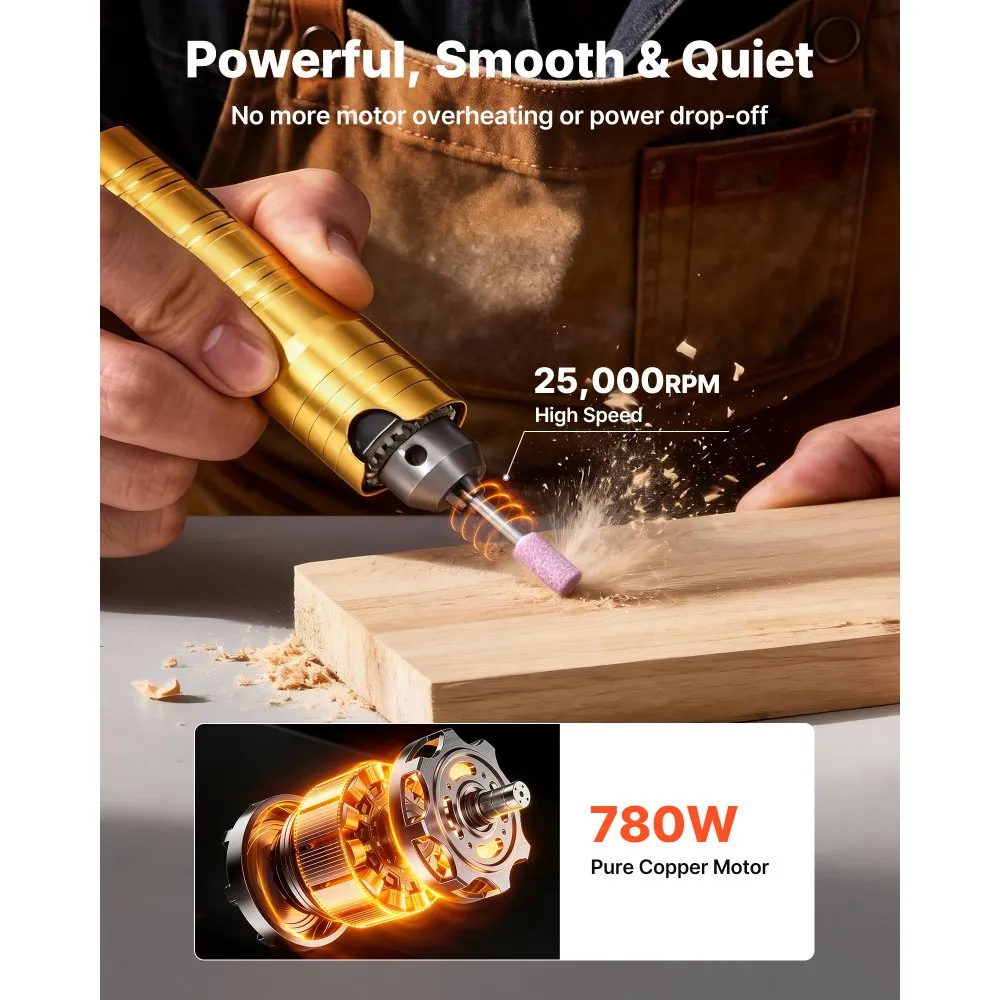 Fleksvõlliga Lihvija (780 W, 25 000 p/min, 112 Tarvikut) – toote pilt 1