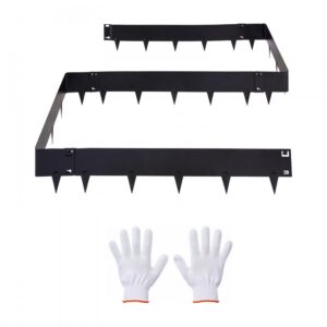 galvaniseeritud terasest aiapiire 6 tk – Galvaniseeritud terasest aiapiire (101,6 x 20,7 cm, 6 tk, must)