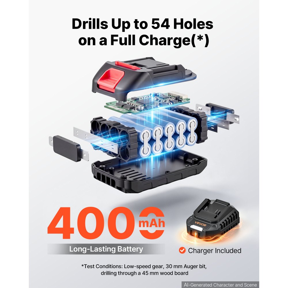 Harjadeta Akutoitel Löökpuur (20V, 4000 mAh, 65 N.m) – toote pilt 2