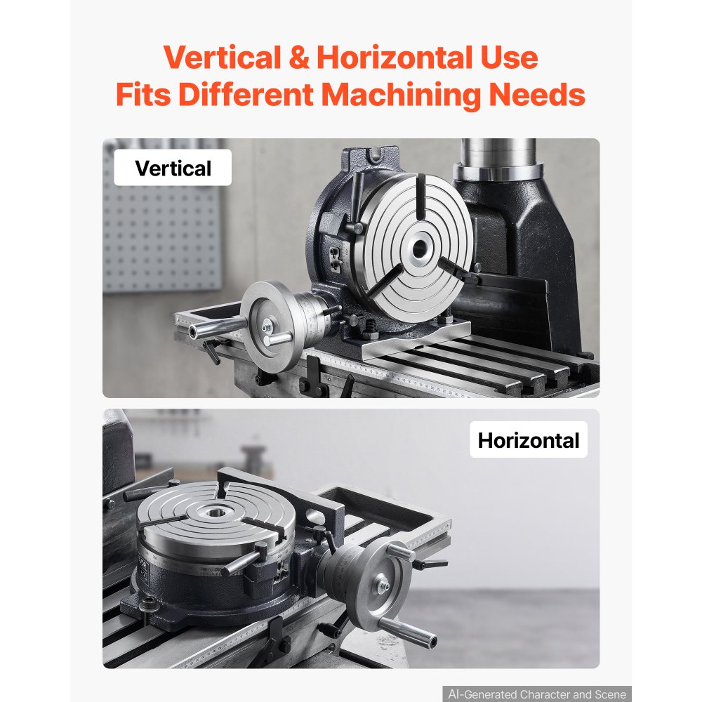 Horisontaal-vertikaalne pöördalus (200 mm, MT3 koonus, 1:90 hammasratas) – toote pilt 1