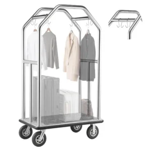 hotelli pagasikäru roostevaba teras – Hotelli Pagasikäru (680 Kg Kandevõime, Roostevaba Teras, 20 Cm Kummirattad)