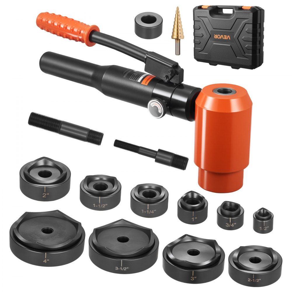 hüdrauliline knockout punch komplekt – Hüdrauliline Löögistantside Komplekt (147,1 kN, 12,7-101,6 mm, 10 Stantsiga)