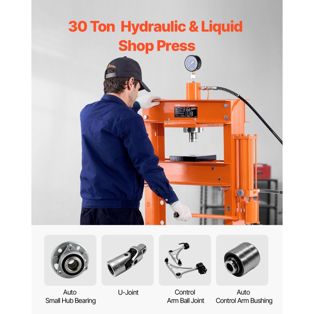 Hüdrauliline Töökoja Press (30T, 855×700×1750 Mm, 125 Mm Silindritõmme) – toote pilt 1