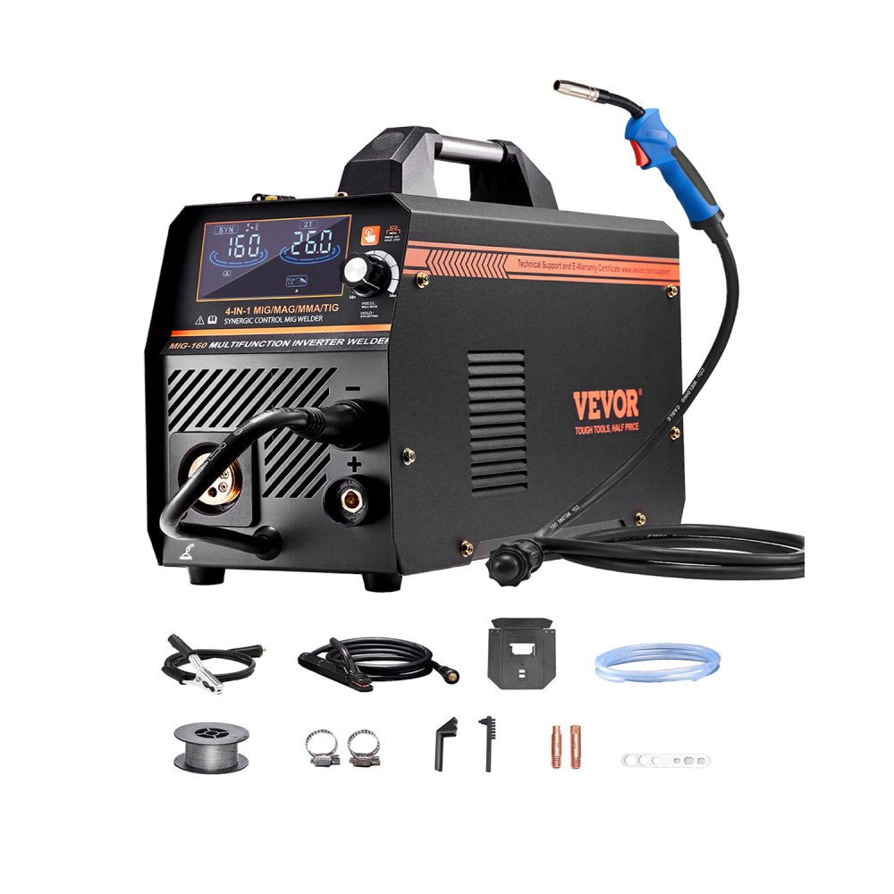 inverterkeevitusmasin mig mma tig – Inverterkeevitusmasin MIG/MMA/TIG (160A, LCD Ekraan, 4-Ühes-1)