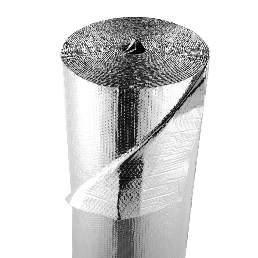 kahepoolne peegeldav isolatsioonirull alumiiniumfoolium – Kahepoolne Peegeldav Isolatsioonirull (6 Mm, 30,48×1,22 M, Alumiiniumfoolium)
