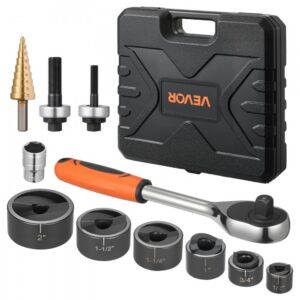 ratchet knockout punch komplekt – Käristiga Löögipunni Komplekt (12,7-50,8 Mm, 40Cr Teras, 6 Matriitsi)