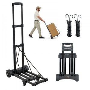 kokkupandav käru 131,5 kg – Kokkupandav käru (131,5 kg kandevõime, 4 ratast, laiendatav alus)