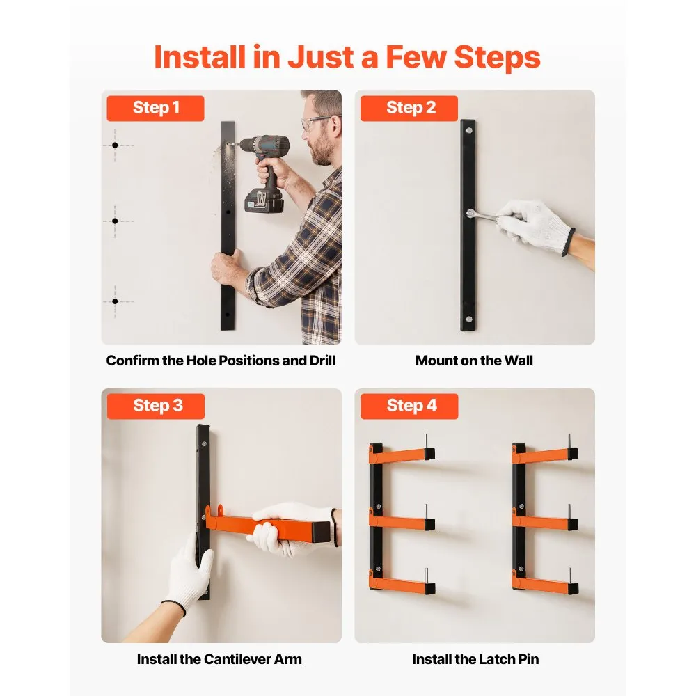 Kokkupandav Puidust Hoiuriiul (3 Tasandit, 50 kg/Tasand, 41 cm Sügavus) – toote pilt 4