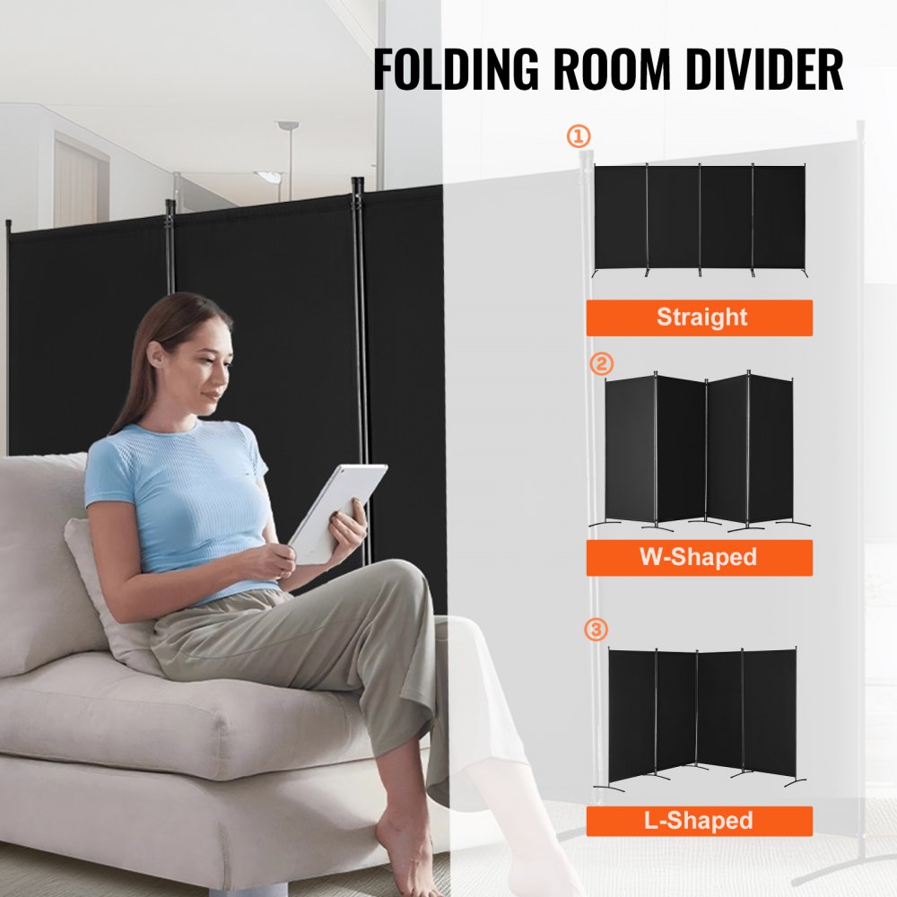 Kokkupandav Ruumijagaja (4 Paneeli, Must, 346,4×184 Cm) – toote pilt 4