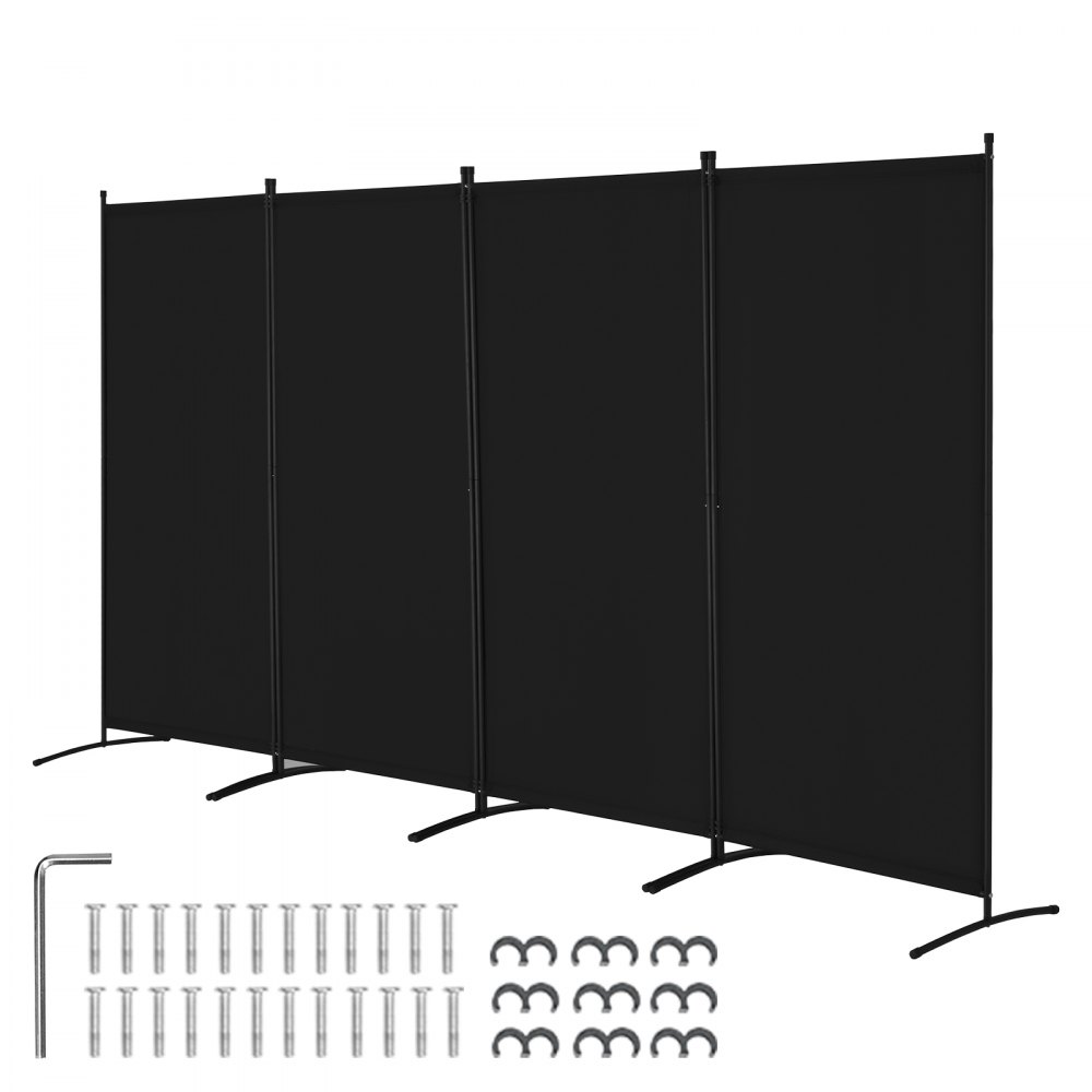 kokkupandav ruumijagaja must paneel – Kokkupandav Ruumijagaja (4 Paneeli, Must, 346,4×184 Cm)