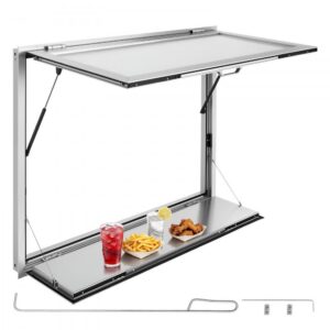 kokkupandav teenindusaken toiduautodele – Kokkupandav teenindusaken (122×91,5 cm, 85° avamisnurk, 4 mm klaas)