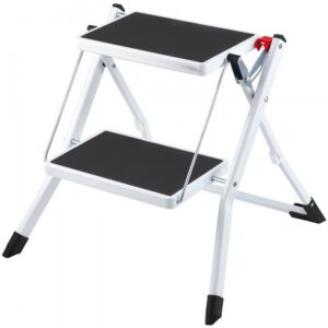 kokkupandav terasest taburet 150 kg – Kokkupandav Terasest 2-Astmeline Taburet (150 Kg, 44,5 Cm, Ergonoomiline)