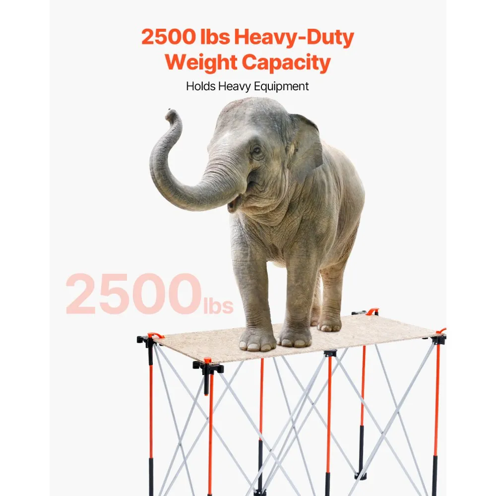 Kokkupandav töölaud (126,7×66,5 cm, 1135 kg kandevõime) – toote pilt 1