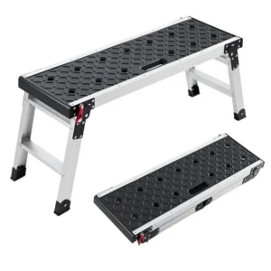 kokkupandav tööplatvorm alumiiniumist – Kokkupandav tööplatvorm (910 x 310 mm, 420 mm kõrgus, 226,8 kg kandevõime)