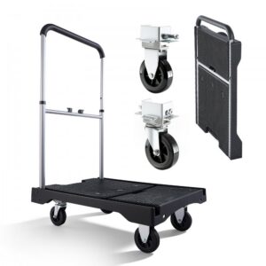 kokkupandav transpordialus 149,7 kg – Kokkupandav transpordialus (149,7 kg kandevõime, 68×49,5 cm, reguleeritav käepide)