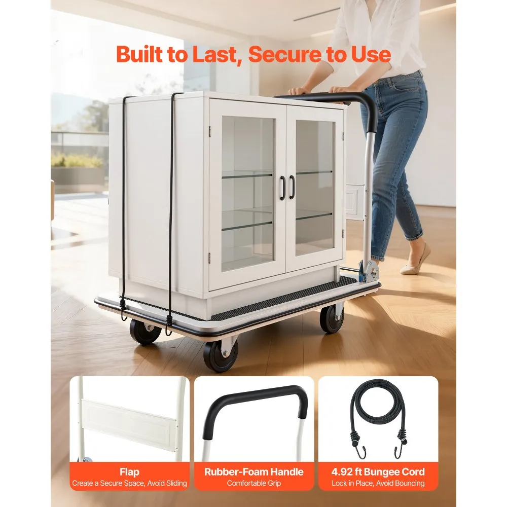 Kokkupandav Transpordialus (299,4 Kg Kandevõime, 90×87 Cm, PVC Rattad) – toote pilt 4