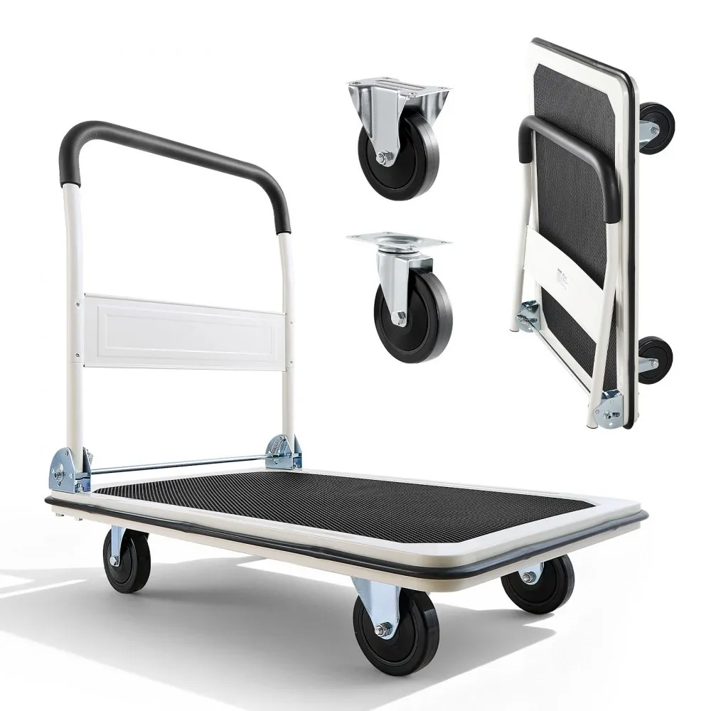 kokkupandav transpordialus 299,4 kg – Kokkupandav Transpordialus (299,4 Kg Kandevõime, 90×87 Cm, PVC Rattad)