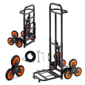 kokkupandav trepironimiskäru 100 kg – Kokkupandav trepironimiskäru (100 kg, teleskoopkäepide, 6 ratast)