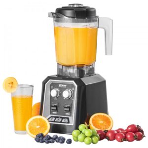 kommertsblender 1400 W suur kann – Kommertsblender, Plastikust Kann 2 L, Roostevaba Teras, Must