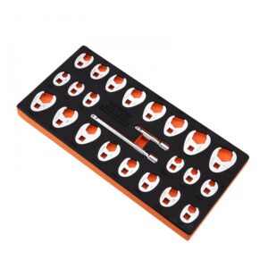 kroontõkiskomplekt CR-MO teras 3/8" – Kroontõkiskomplekt (1 cm ajam, 24 osa, CR-MO teras)