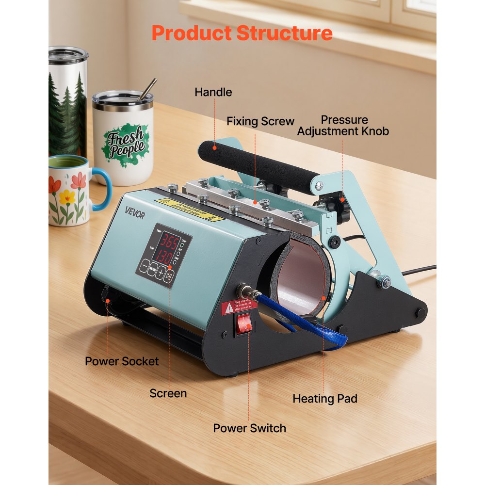 Kruusade Kuumpress (500 W, 0-220 °C, Max 887 ml) – toote pilt 2