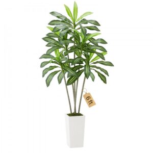 kunstlik dracaena puu 182,9 cm – Kunstlik Dracaena Puu (183 Cm, Valge Kõrge Lillepott)